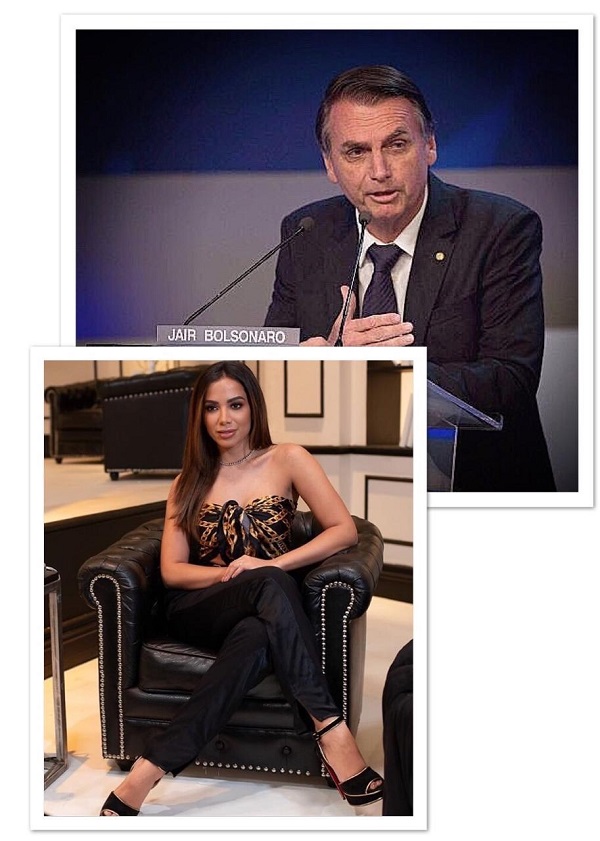  Anitta se posiciona contra Jair Bolsonaro
