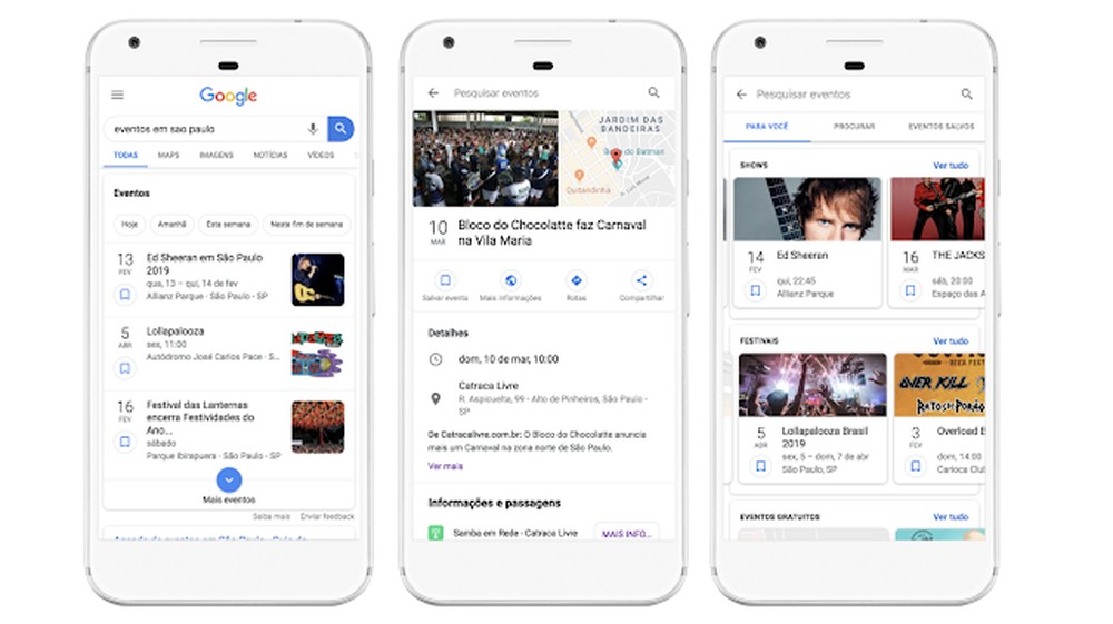 Google lança no Brasil ferramenta de busca por eventos