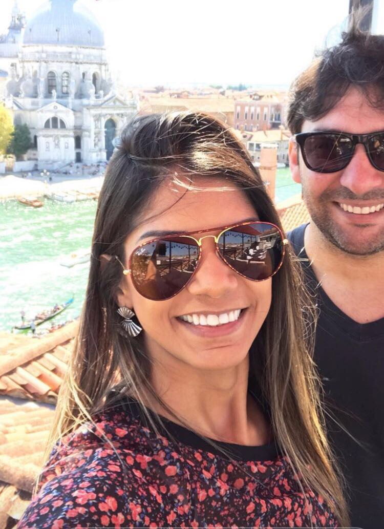 Amanda e Leonardo Ferreira: lua de mel em Veneza