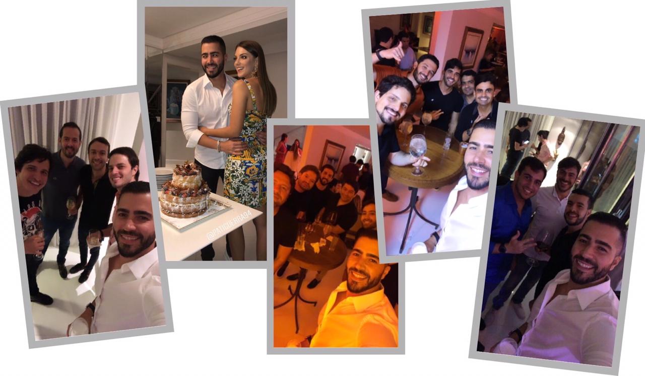Rafa Marques comemora aniversário com festa na cobertura da família