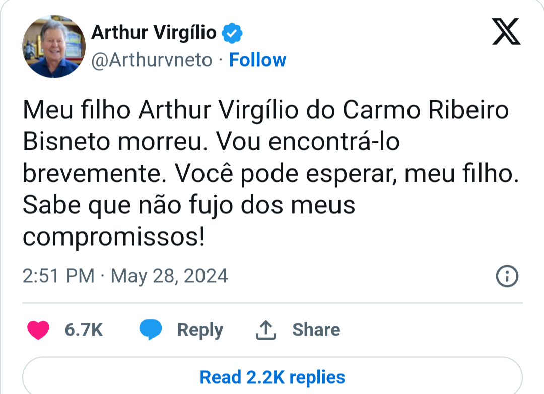 Morre aos 44 anos em Manaus ex deputado federal Arthur Bisneto Alô