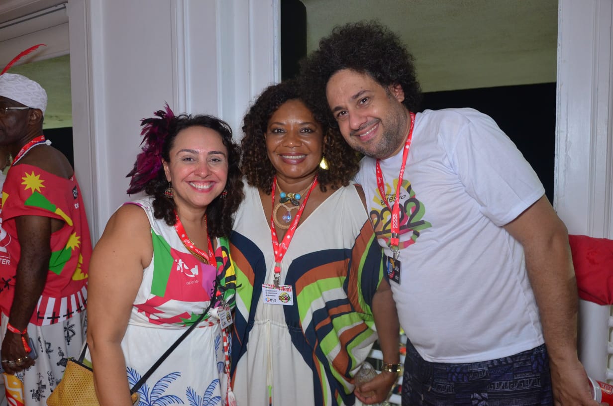 Elaine Hazin, Margareth Menezes e Diego Figueiredo        