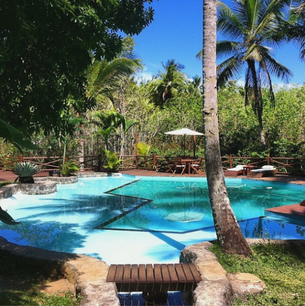 Uma das piscinas do Itacaré Eco Resort. Essa fica cravada em plena reserva, no meio da Mata Atlântica... 
