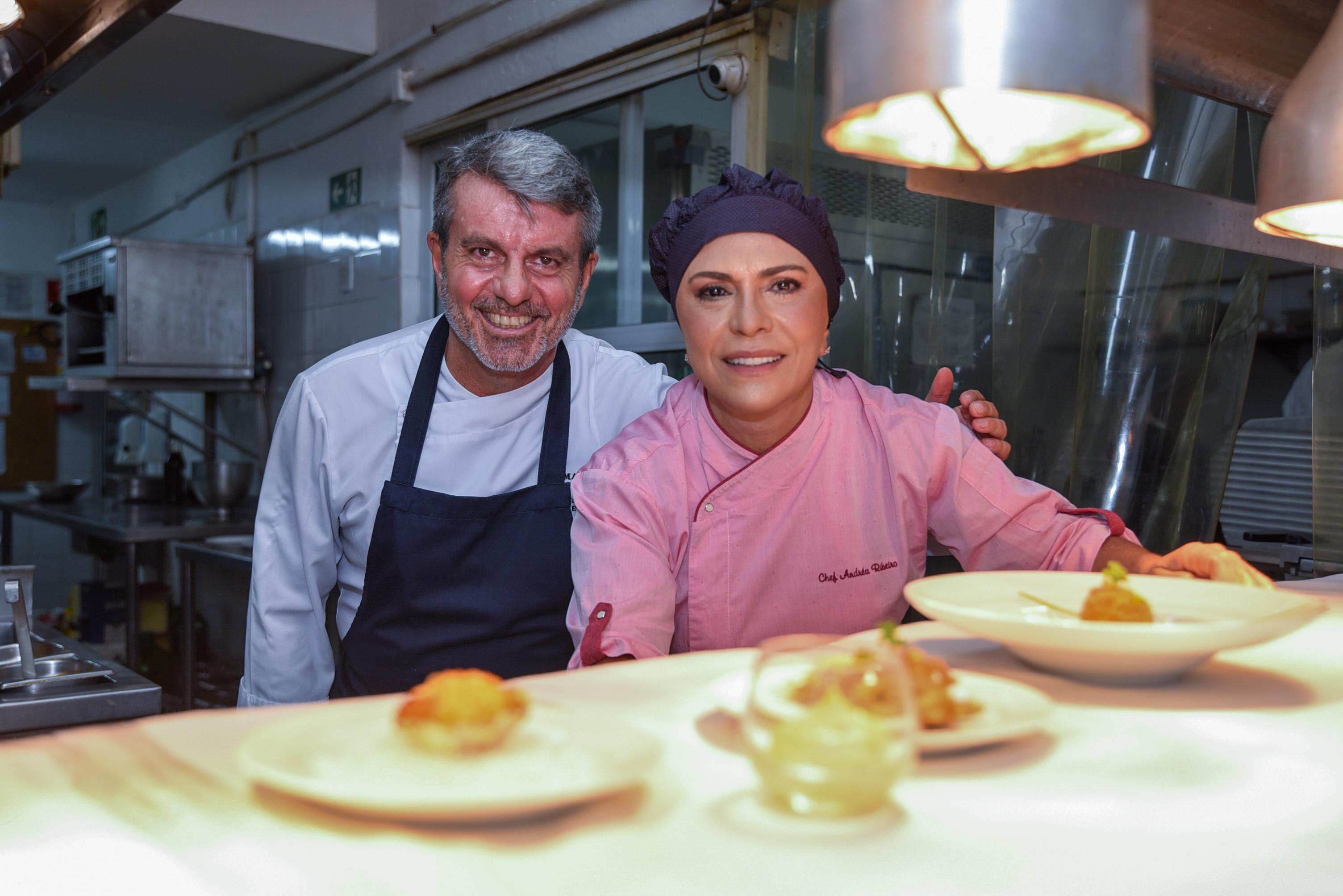 Chef Renato Ialenti e Andréa Ribeiro                  