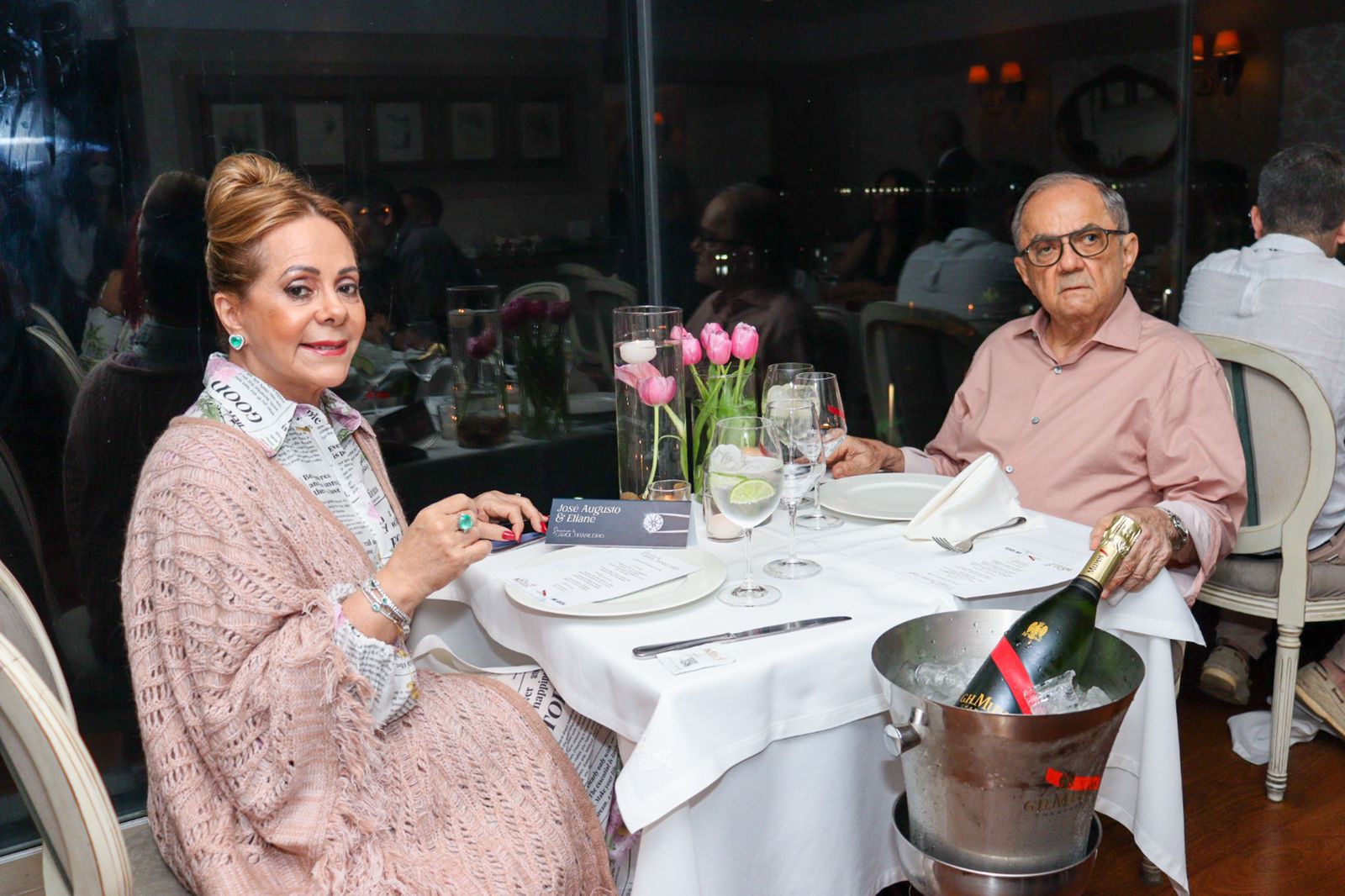 José Augusto e Eliane Mendonça - Restaurante Chez Bernard            