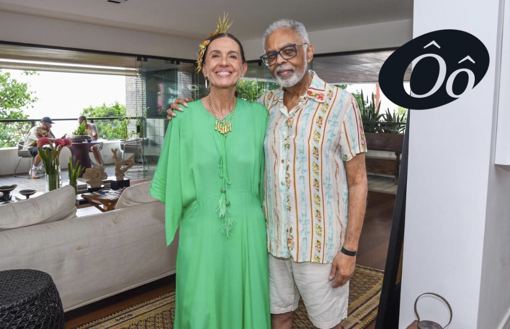 Flora e Gilberto Gil recebem amigos e parceiros para almoço de Carnaval no apartamento da Vitória. Veja fotos
