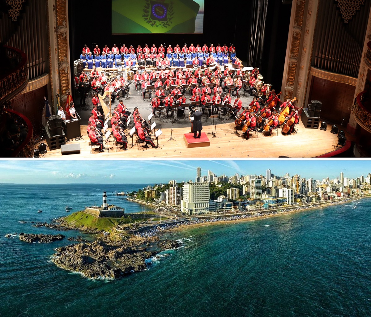 Exclusivo: Sinfônica da Marinha com 120 músicos fará apresentação inédita no Farol da Barra