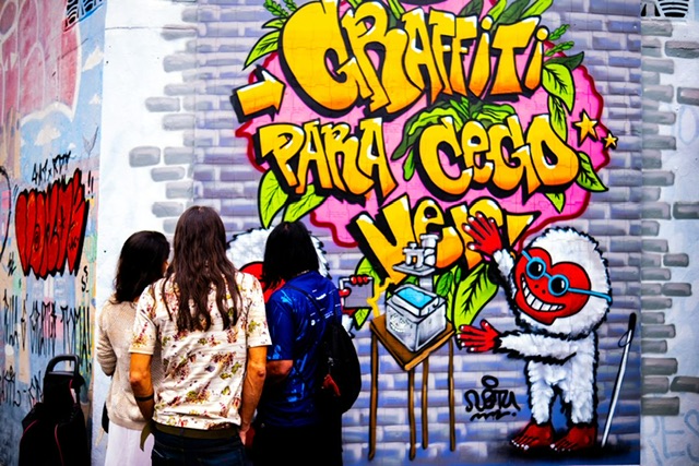 Primeiro grafite em braile do mundo é inaugurado em São Paulo