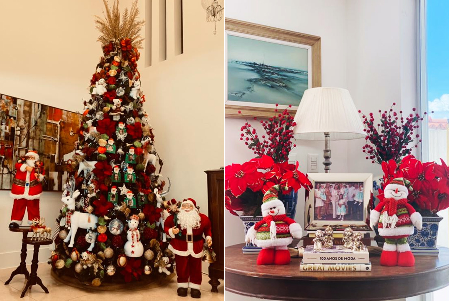 Tania Gordilho finaliza decoração de Natal com árvore de mais de 3 metros. Vem ver!