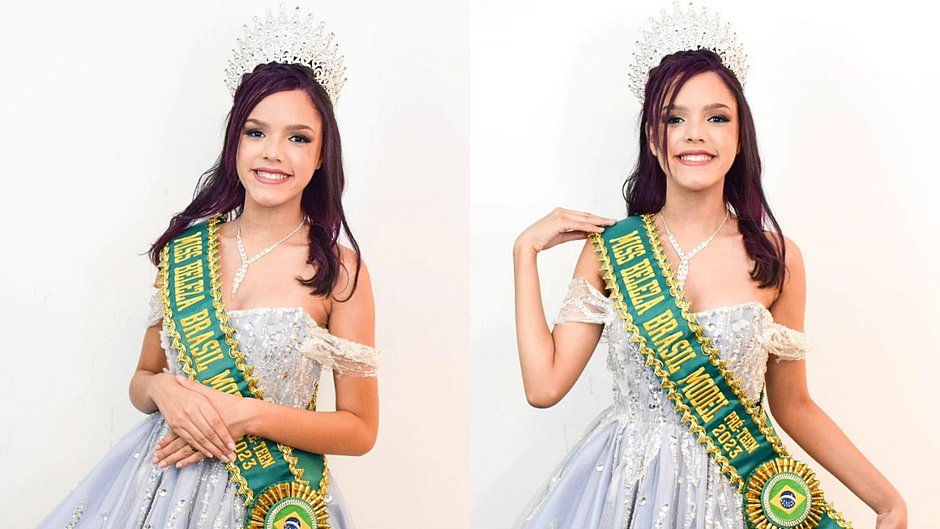 Baiana de 11 anos ganha concurso de miss e pode representar o país no exterior