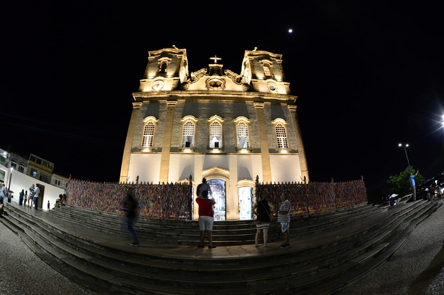 Entorno da igreja do Bonfim ganha nova iluminação cênica