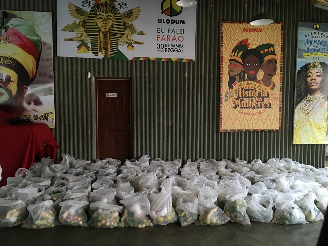 Olodum participa da campanha solidária para levar alimentos a famílias em todo o Brasil