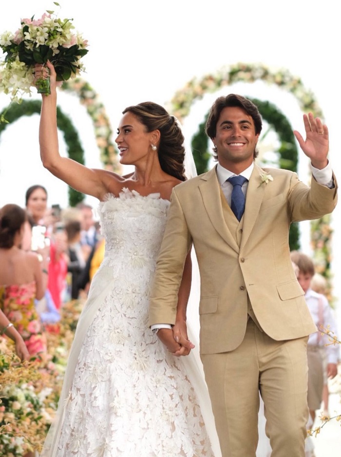 Ana Helena Mofarrej e Lucas Cardoso se casam em elegante festa na Praia do Forte 