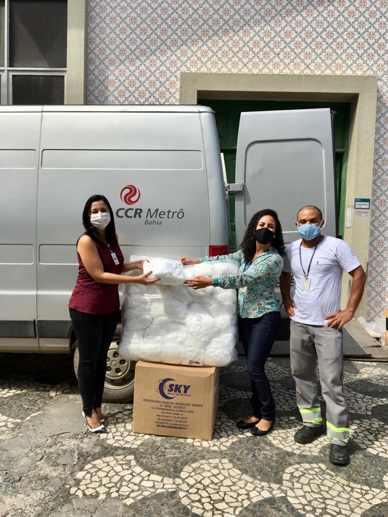 CCR Metrô Bahia doa 750 mil EPIs para hospitais de campanha em Salvador