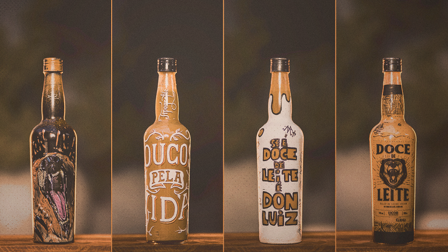 Artistas visuais personalizam garrafas da Don Luiz Cream em edição especial