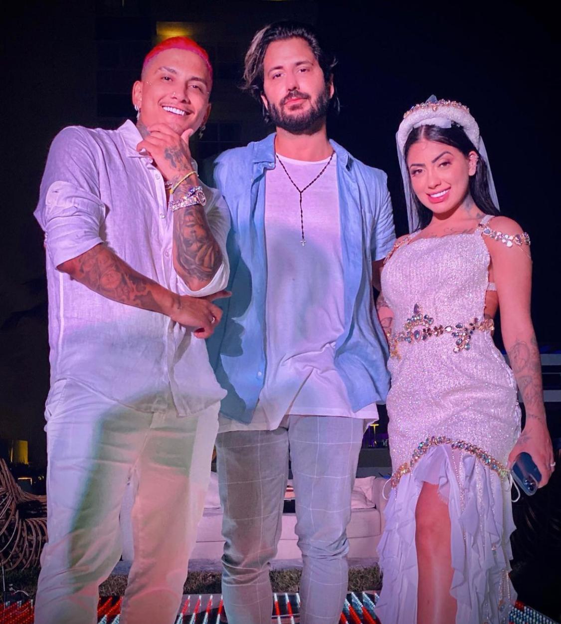 Fábio Duarte prestigia casamento de Mirella e Dynho Alves em Cancún 