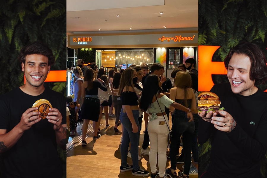 Família Poncio inaugura hamburgueria e atrai fãs para shopping no Rio