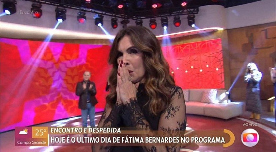 Em despedida do 'Encontro', Fátima Bernardes chora e é ovacionada