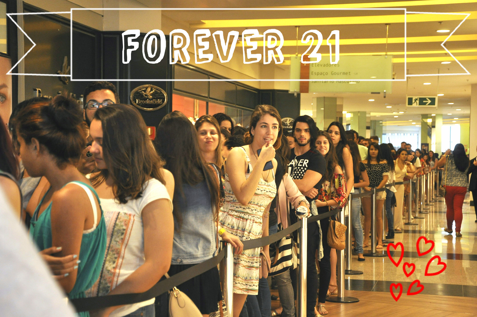 A pré-inauguração da Forever 21 no Brasil