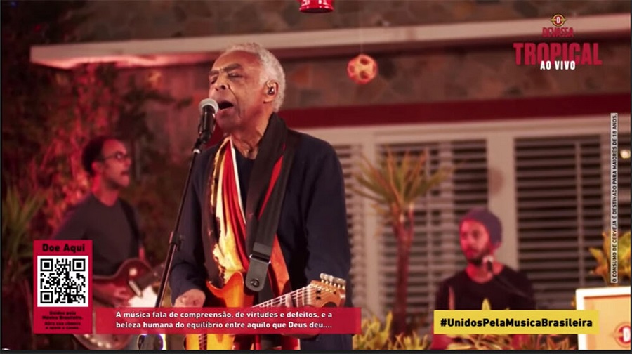 Live de Gilberto Gil tem mais de um milhão de visualizações e Devassa estende período de doações