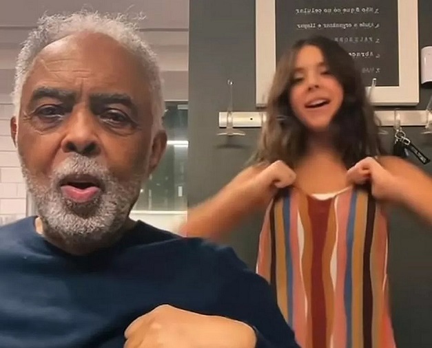 Gilberto Gil diverte a web ao fazer dança da Galinha Pintadinha com a neta Flor