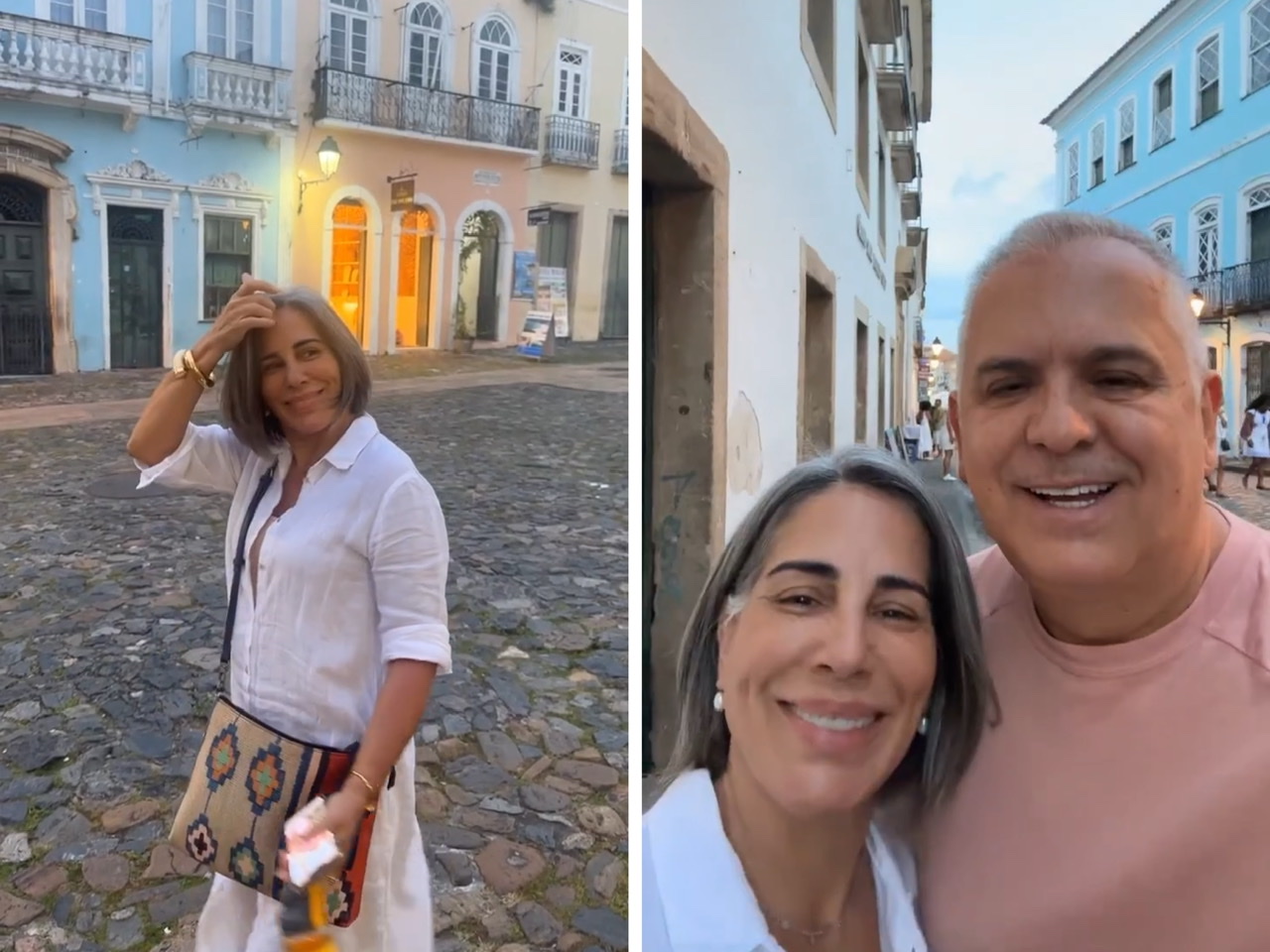 Em Salvador, Glória Pires e Orlando Morais visitam Pelourinho: 'Uma coisa linda'