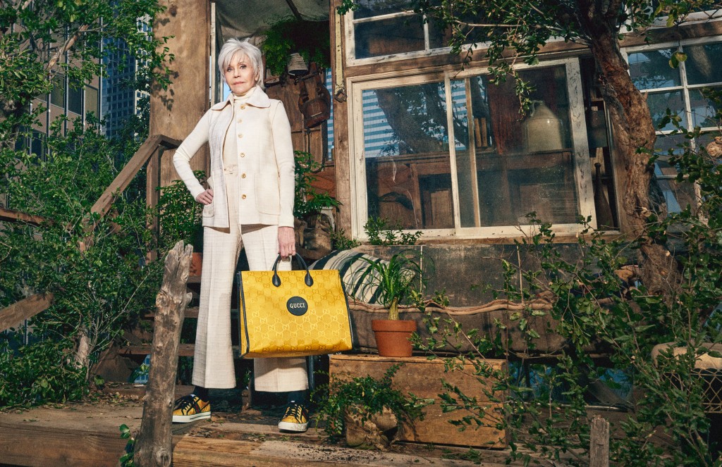 Gucci lança coleção sustentável com campanha estrelada por Jane Fonda