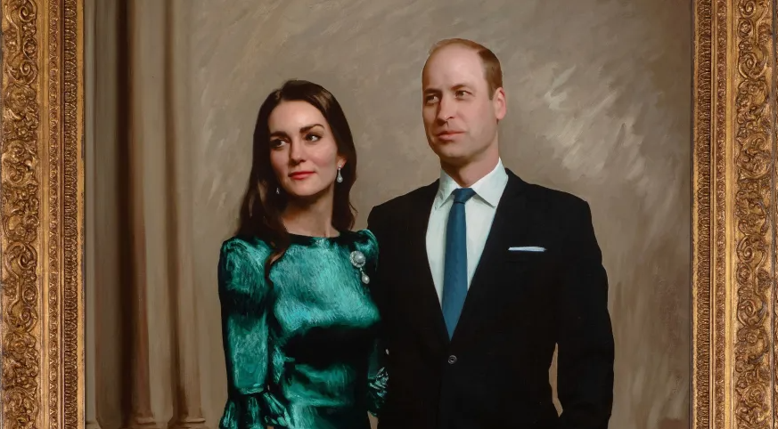 Príncipe William e Kate Middleton ganham primeira pintura oficial