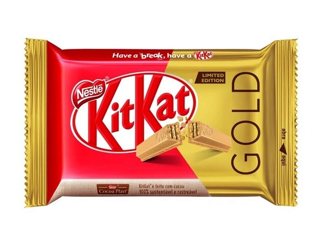 KitKat lança sabor Gold em edição limitada