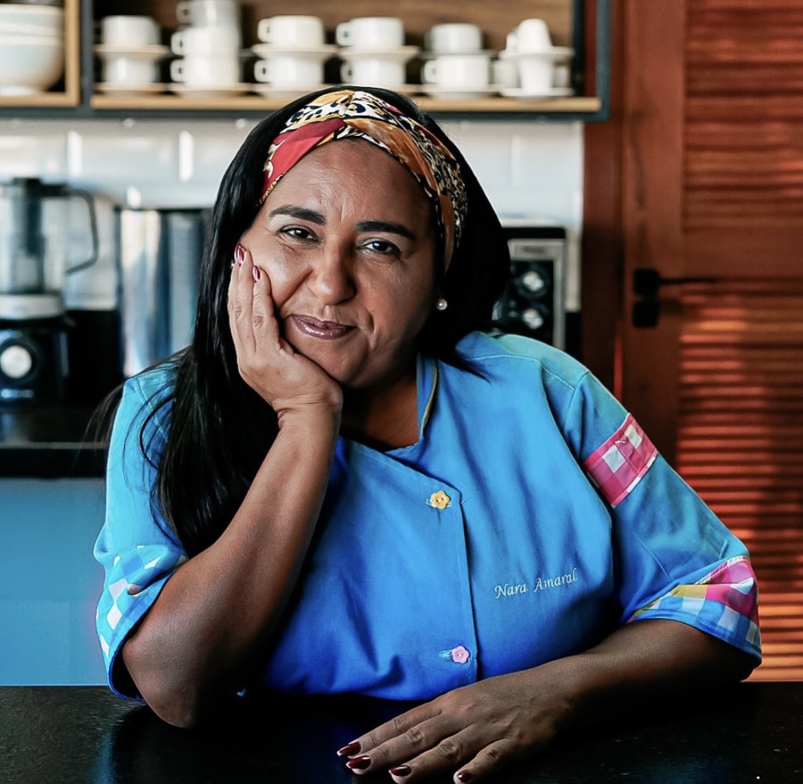 Nara Amaral, do Di Janela, participa de encontro pela equidade de gênero na cozinha em São Paulo