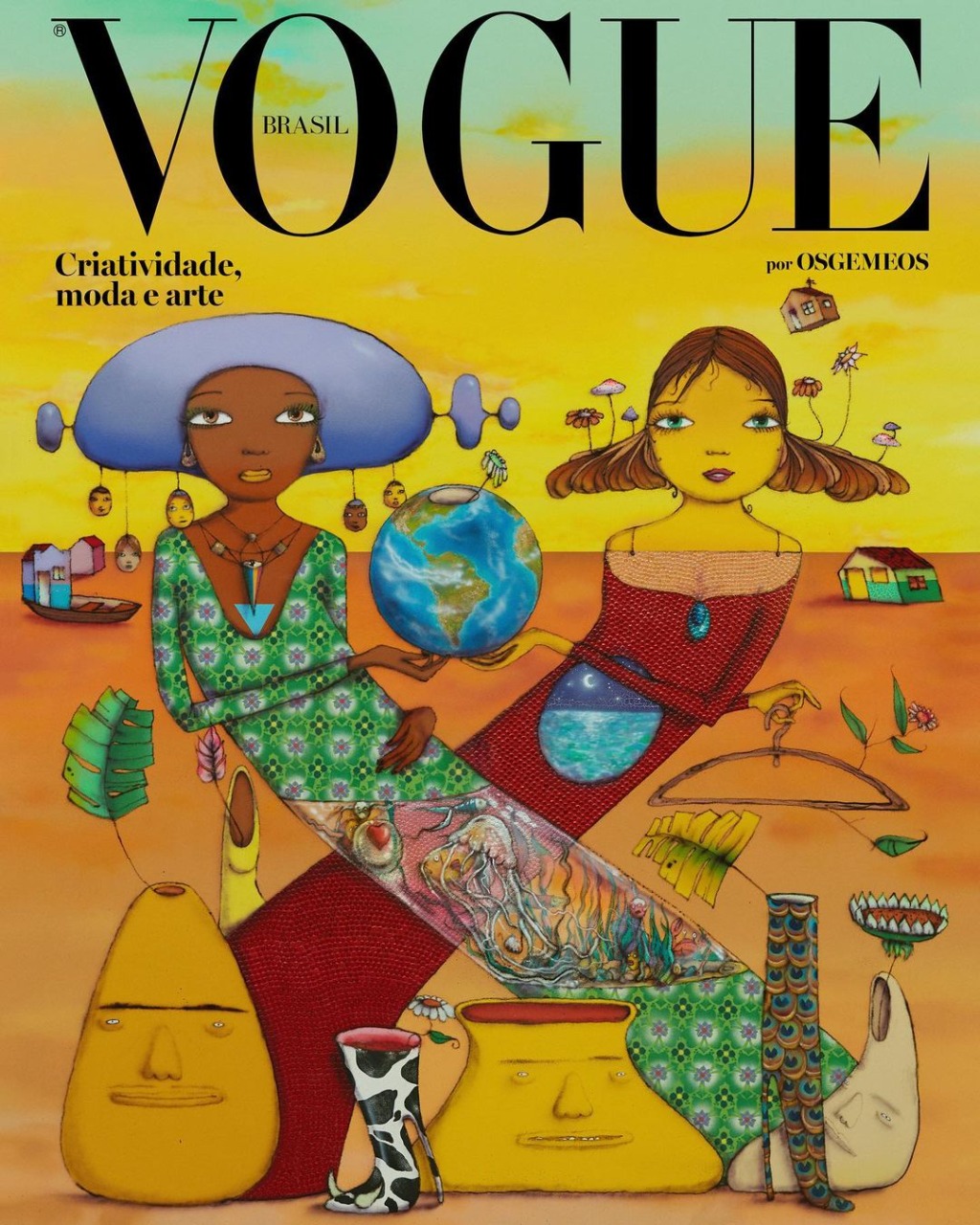 Criatividade: por dentro da Vogue Brasil de março estrelada por obra de OSGEMEOS