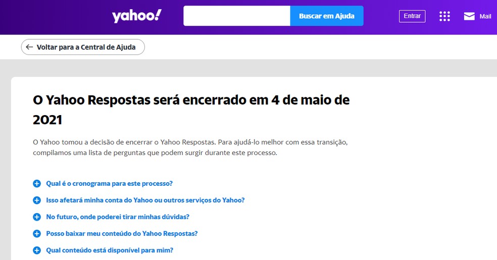 Yahoo Respostas encerra as atividades nesta terça-feira