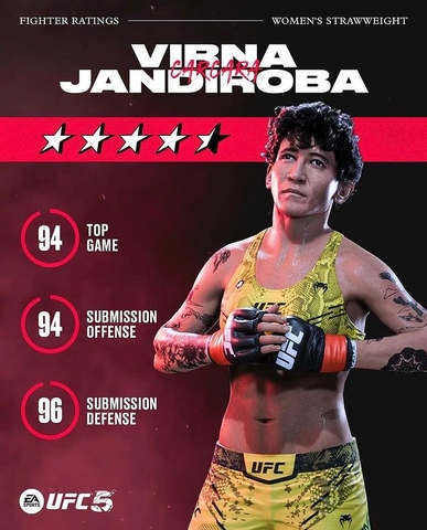 Lutadora baiana, Virna Jandiroba vira personagem oficial de jogo de videogame ‘UFC 5’