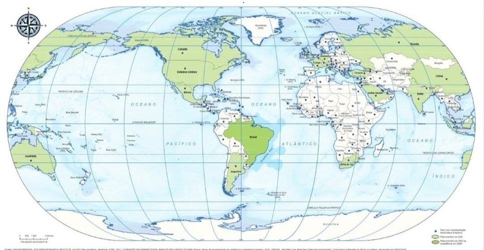 IBGE inicia venda do mapa que traz o Brasil no centro do mundo