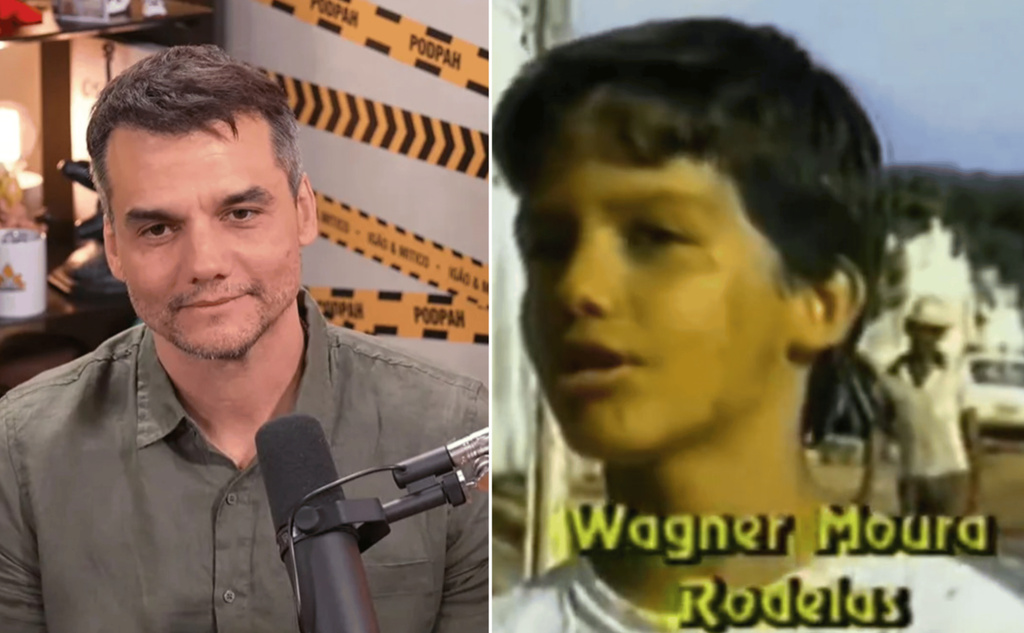 Wagner Moura relembra entrevista dada quando criança: ‘Todo sujo de lama’