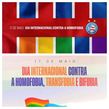 Times baianos se manifestam em apoio ao Dia Internacional contra a Homofobia