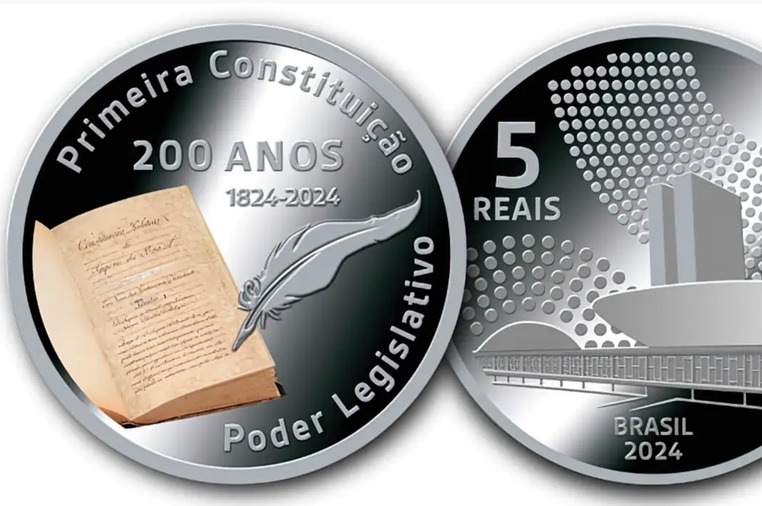 BC libera novo lote da moeda comemorativa pelos 200 anos da Constituição de 1824