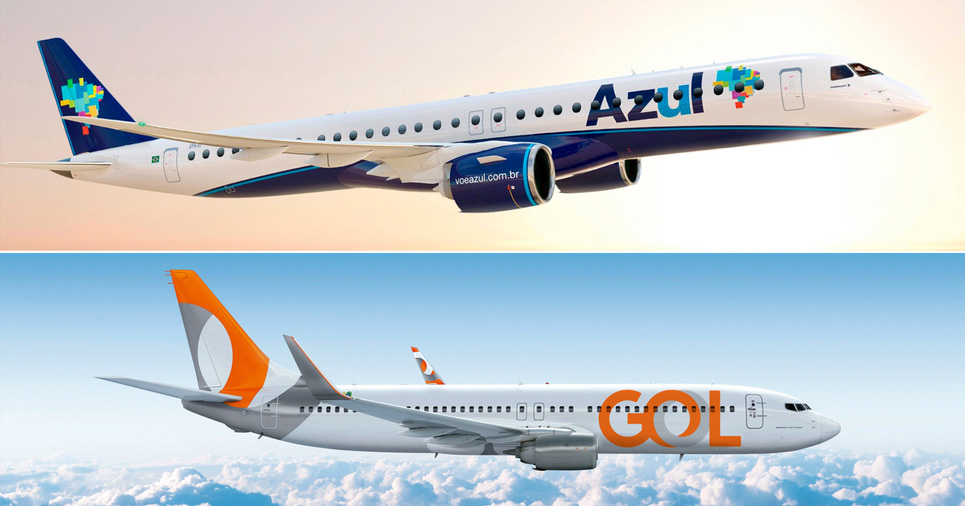 Gol e Azul firmam parceria para compartilhamento de voos no Brasil