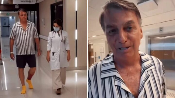 Bolsonaro melhora e já caminha por hospital em São Paulo: “Estou bem”. Veja vídeo