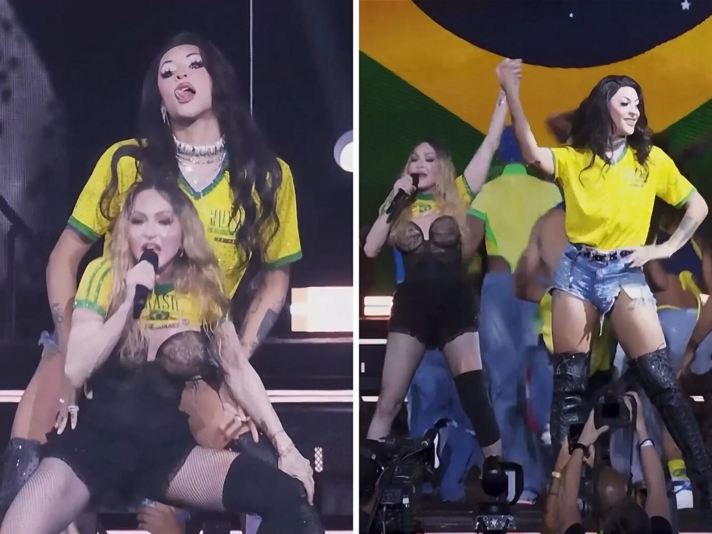 Pabllo Vittar participa do momento Brasil no show de Madonna em Copacabana
