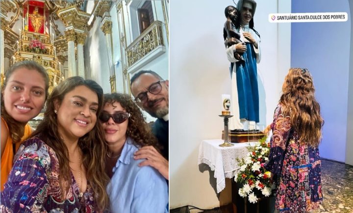 Em Salvador, Preta Gil visita Santuário de Santa Dulce e Igreja do Bonfim: ‘Energia renovada’