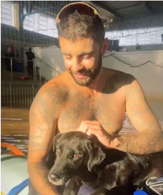 Pedro Scooby resgata mais de 20 cães que estavam ilhados em ginásio no RS