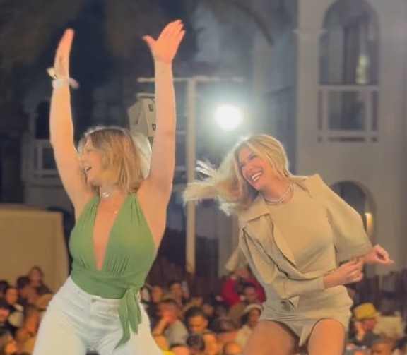 Lore Improta e Sheila Mello dançam juntas em show de Léo Santana na Espanha; veja vídeo