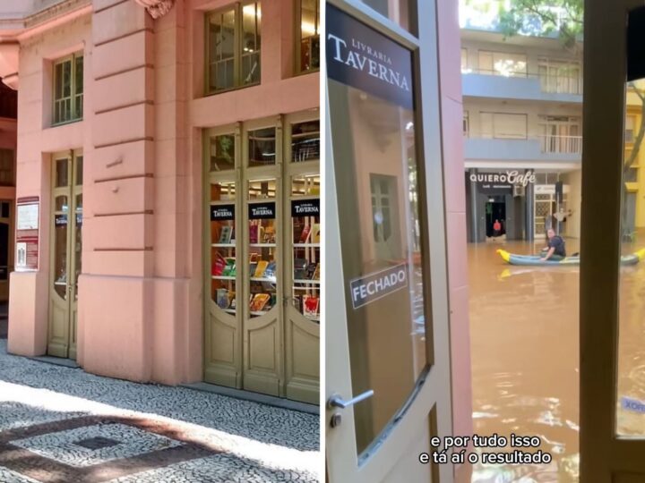 Tradicional livraria de Porto Alegre está entre espaços afetados pelas chuvas no RS: ‘sonho levado pela água’