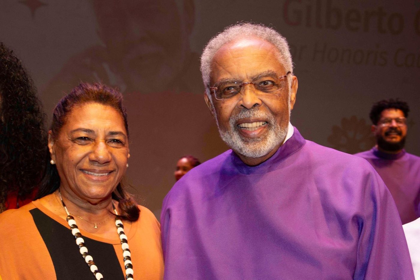 Marinete Silva e Gilberto Gil