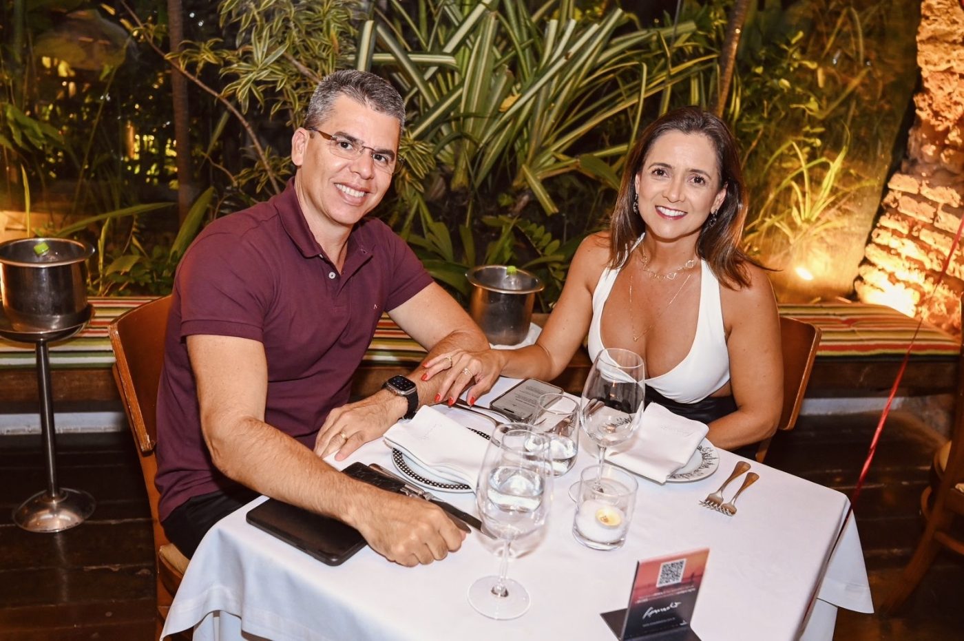 Marco Almeida e Leila Pimentel - Restaurante Amado