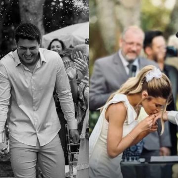Filho de Elaine Mickely e César Filho se casa no civil: “Nosso pra sempre”