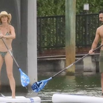Gisele Bündchen e namorado fazem stand up paddle juntos em Miami