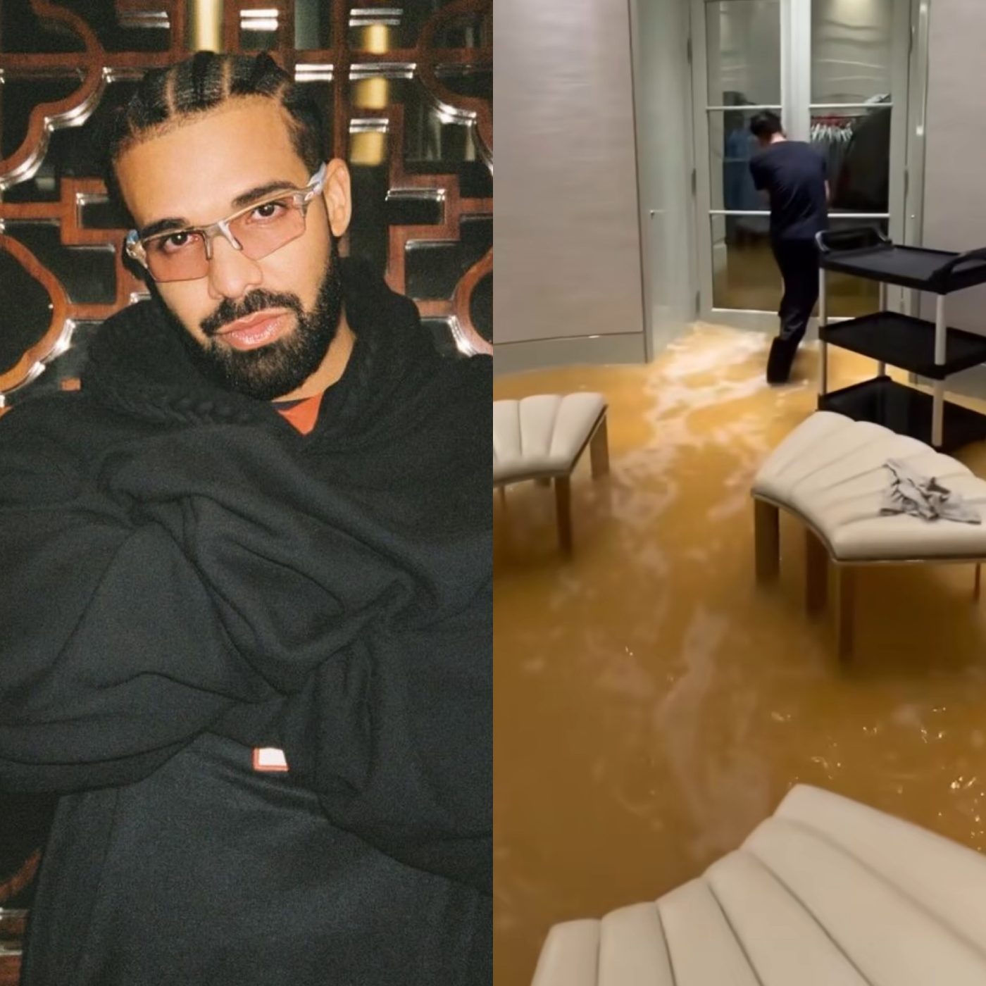 Rapper Drake publica vídeo da própria mansão alagada após fortes chuvas no Canadá