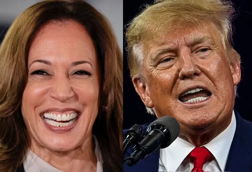 Nova pesquisa coloca Kamala Harris à frente de Trump nas intenções de voto